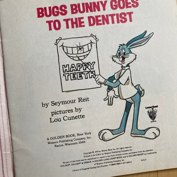 Vintage 1978 Bugs Bunny Goes To The Dentist Paperback Book - Picture 2 of 6